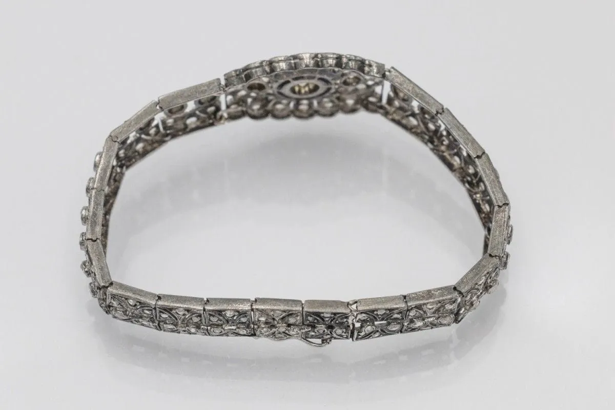 Bracelet ancien d'époque Art Déco, richement serti de pierres précieuses sold by 58 Facettes product image thumbnail 5