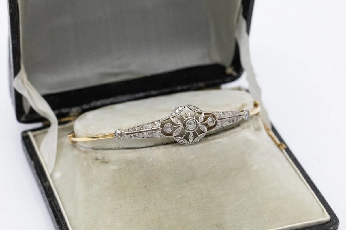 Bracelet en or et platine avec diamants, vers 1920 sold by 58 Facettes product image thumbnail 3