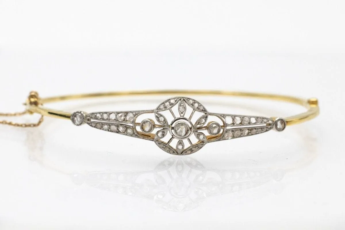 Bracelet en or et platine avec diamants, vers 1920 sold by 58 Facettes