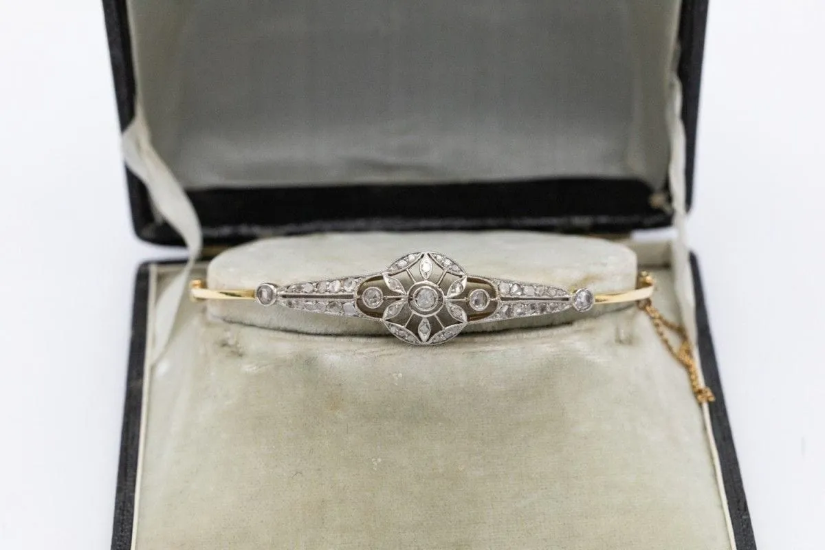 Bracelet en or et platine avec diamants, vers 1920 sold by 58 Facettes product image thumbnail 2