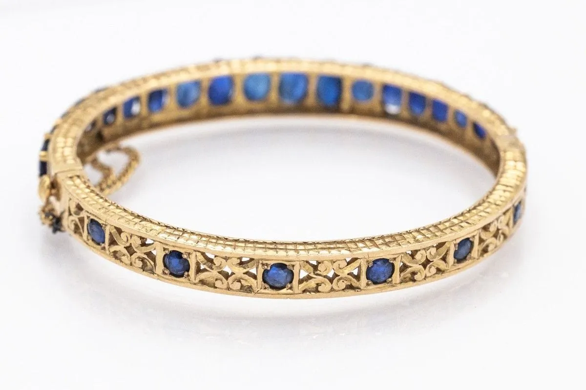 Bracelet exceptionnel en or jaune avec saphirs sold by 58 Facettes product image thumbnail 4