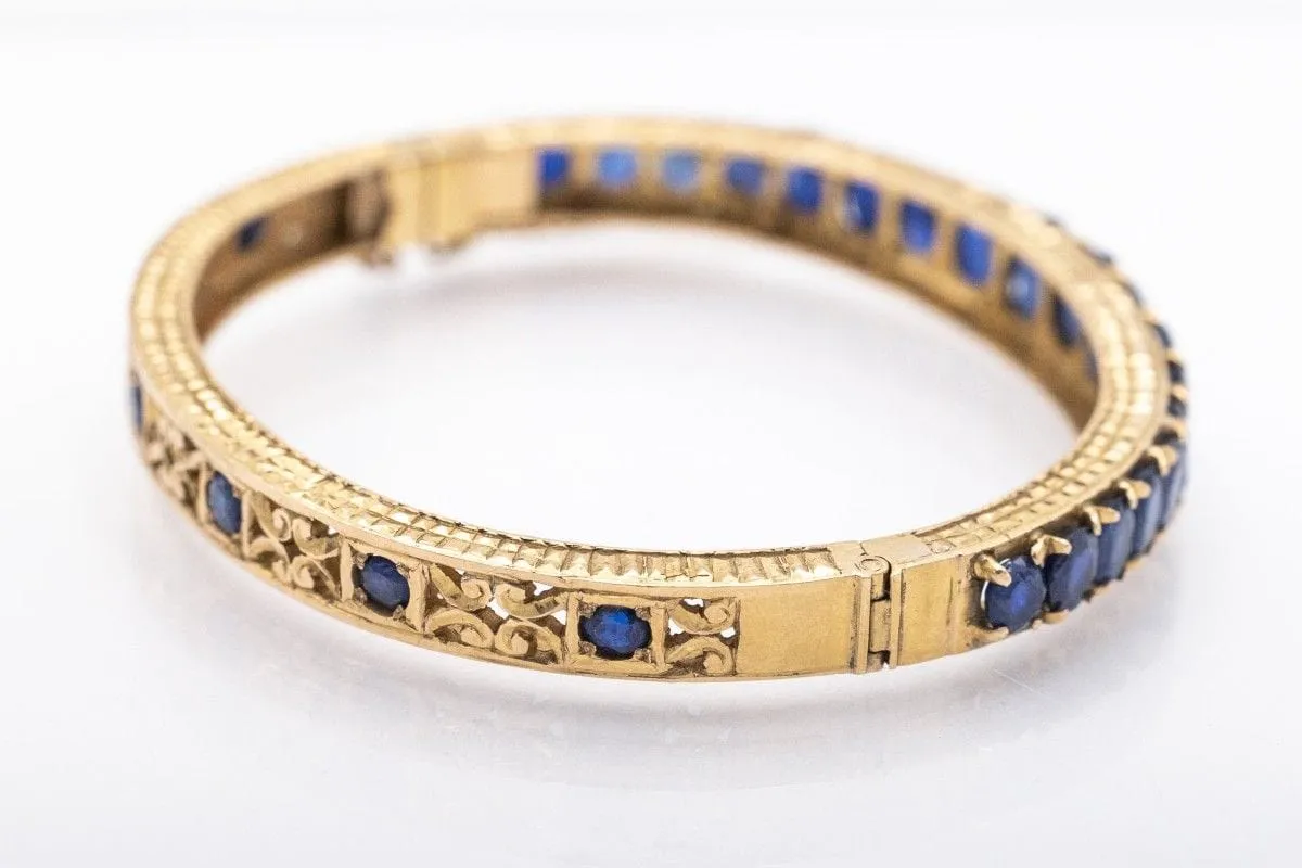 Bracelet exceptionnel en or jaune avec saphirs sold by 58 Facettes product image thumbnail 5