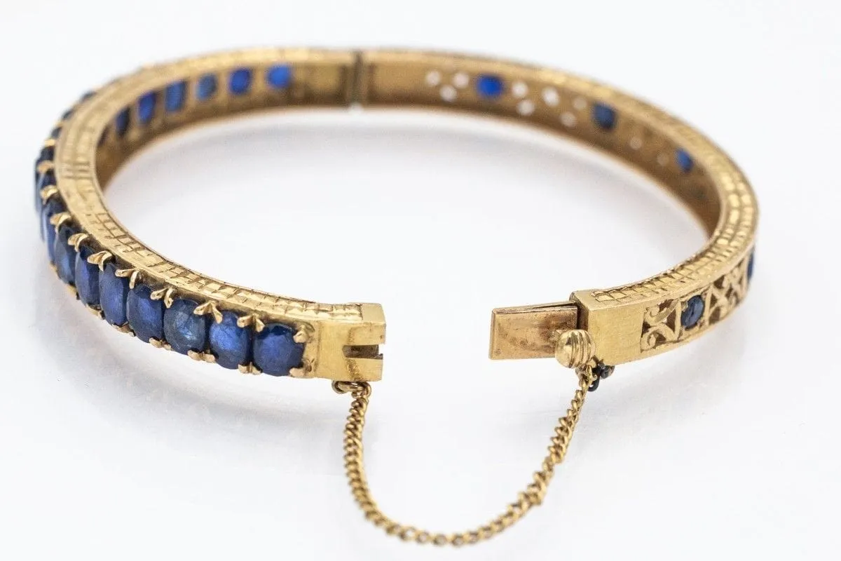 Bracelet exceptionnel en or jaune avec saphirs sold by 58 Facettes product image thumbnail 3