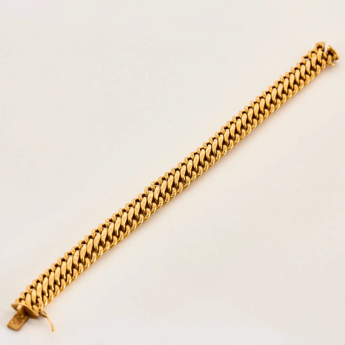 Bracelet gourmette maille américaine en or jaune sold by 58 Facettes product image thumbnail 4