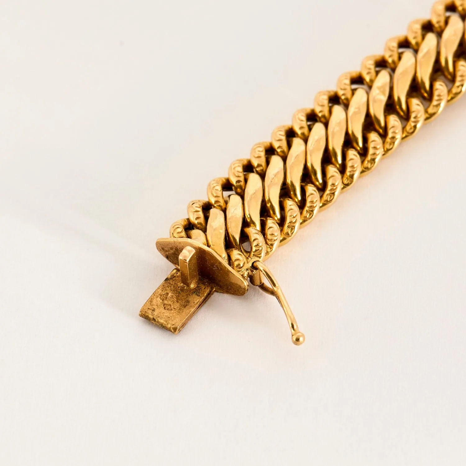 Bracelet gourmette maille américaine en or jaune sold by 58 Facettes product image thumbnail 2