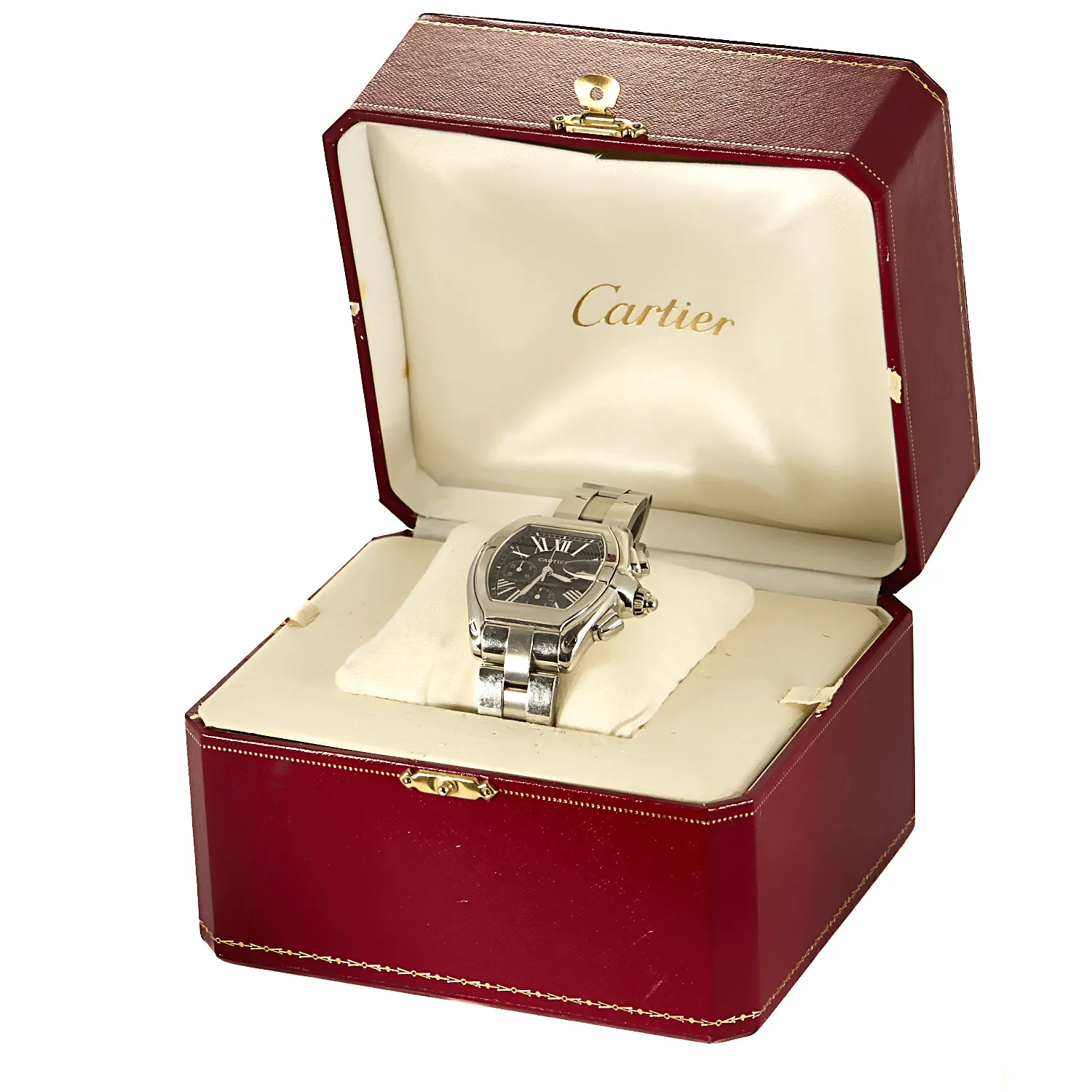 CARTIER - Roadster Chronographe - Montre en acier à boitier tonneau à mouvement automatique sold by 58 Facettes product image thumbnail 3