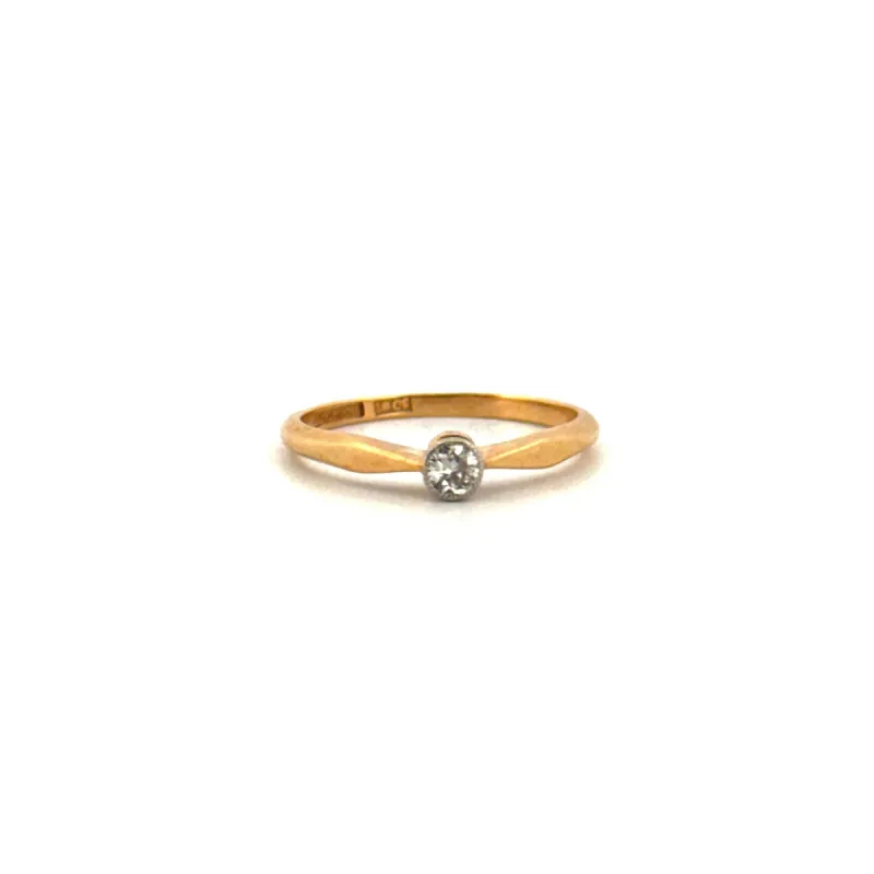 Solitaire or jaune diamant sold by 58 Facettes