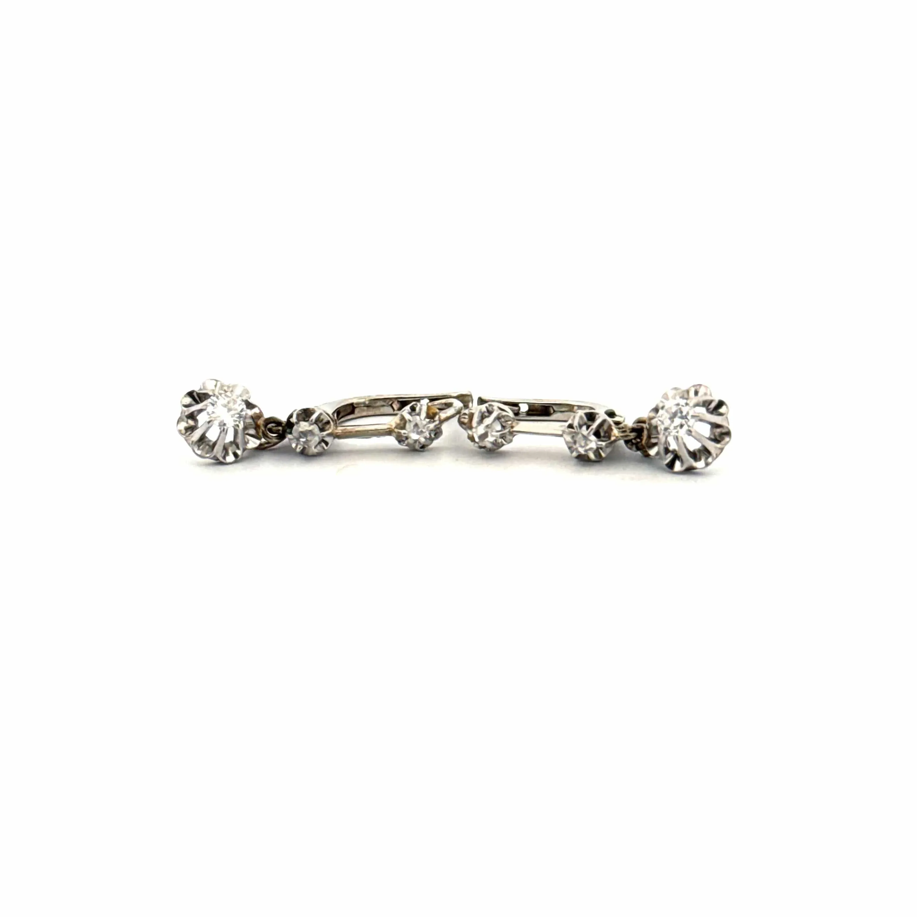 Dormeuses Or Blanc & Diamants sold by 58 Facettes