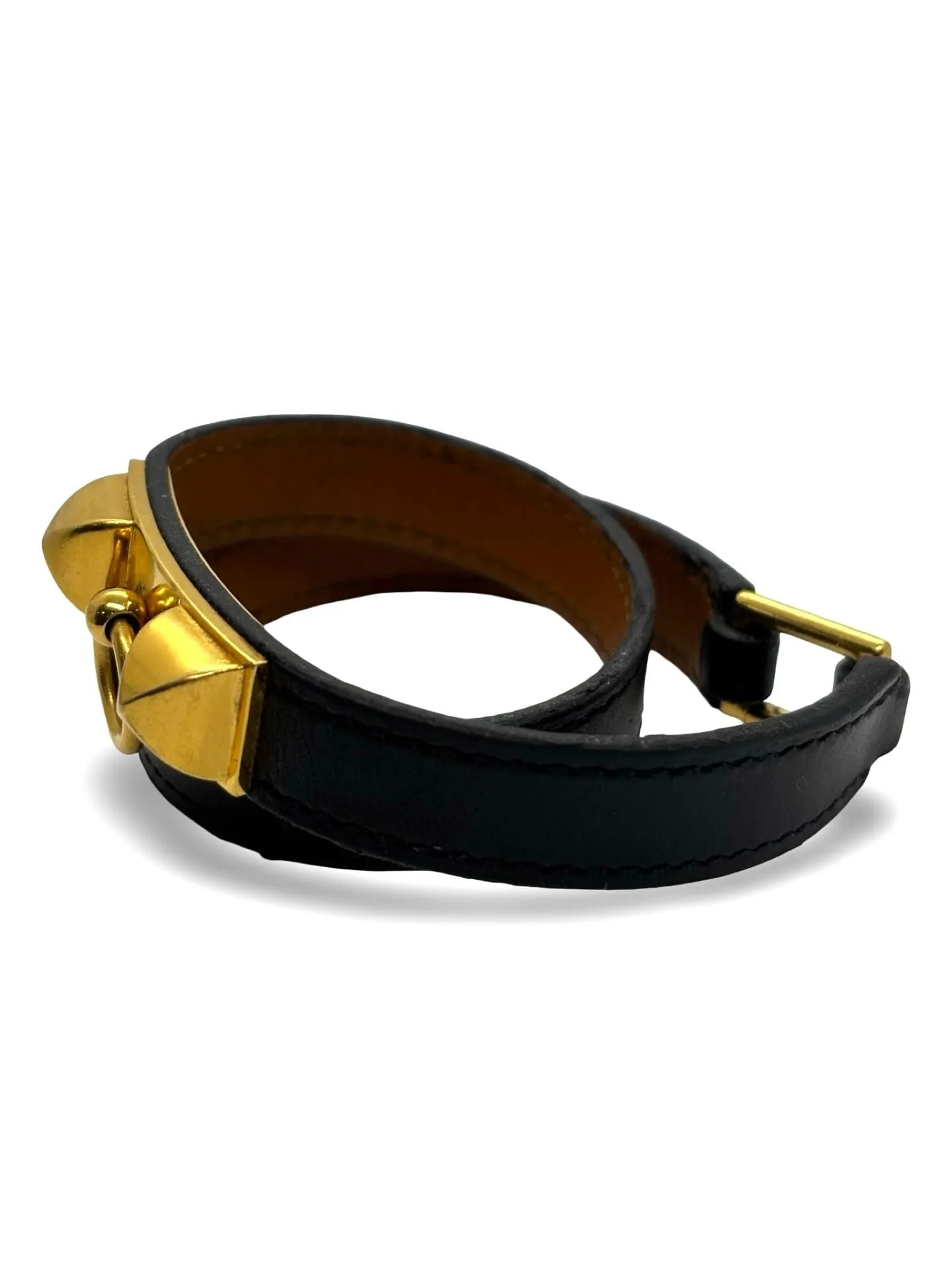 Bracelet double tour Hermès Rivale plaqué or sold by 58 Facettes product image thumbnail 4