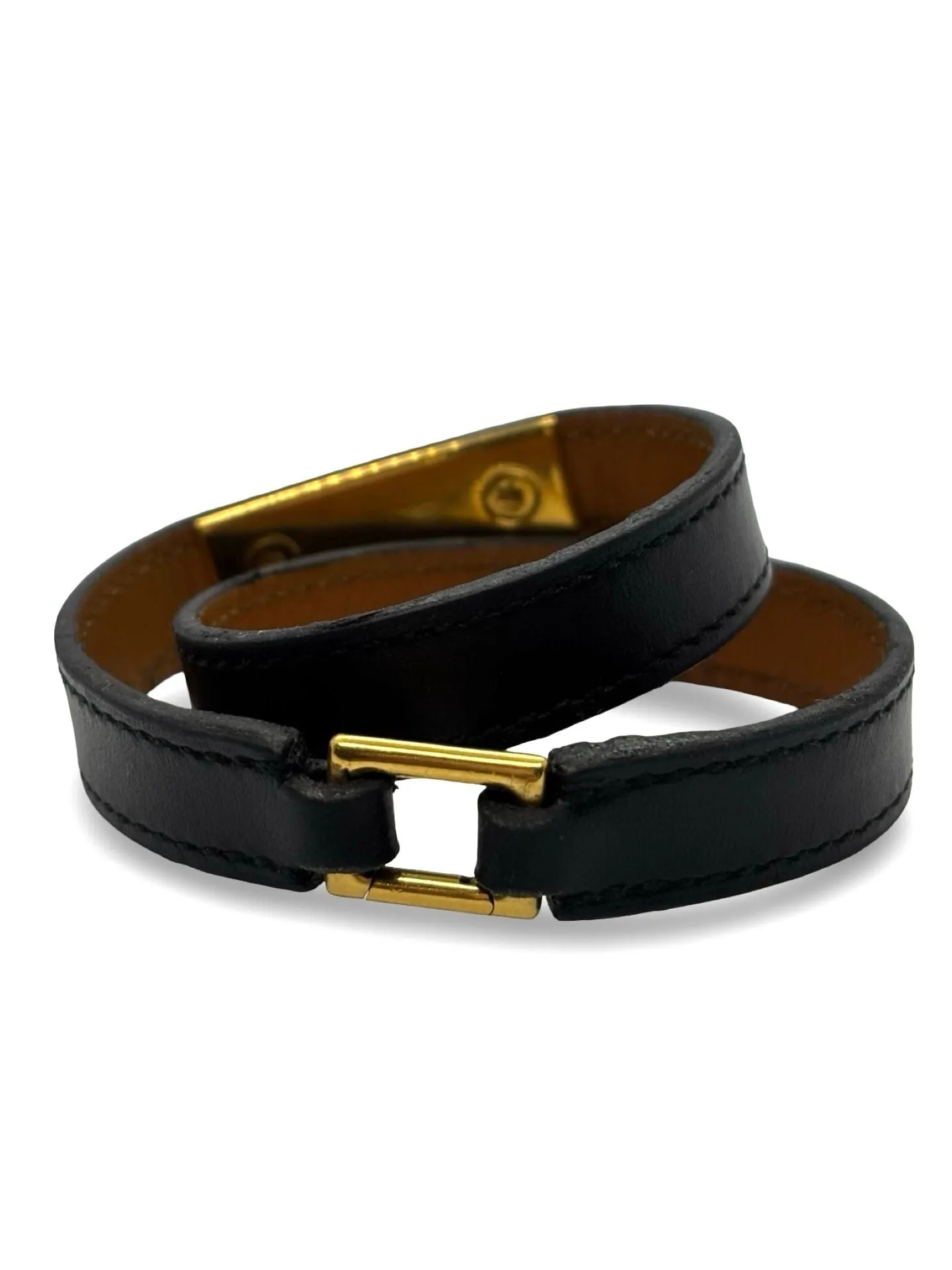 Bracelet double tour Hermès Rivale plaqué or sold by 58 Facettes product image thumbnail 5