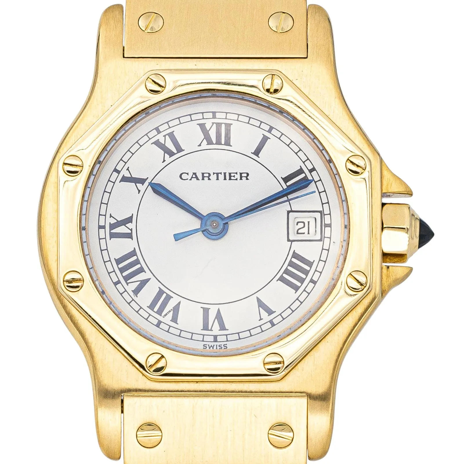 Cartier Santos - Montre octogonale en or jaune 18 carats sold by 58 Facettes product image thumbnail 5