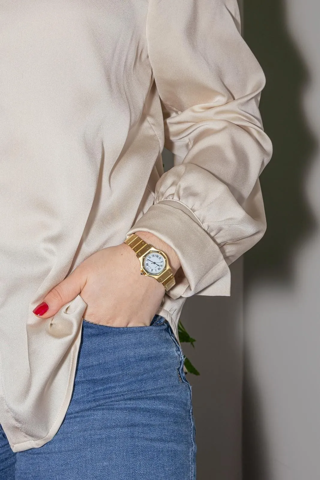 Cartier Santos - Montre octogonale en or jaune 18 carats sold by 58 Facettes product image thumbnail 2