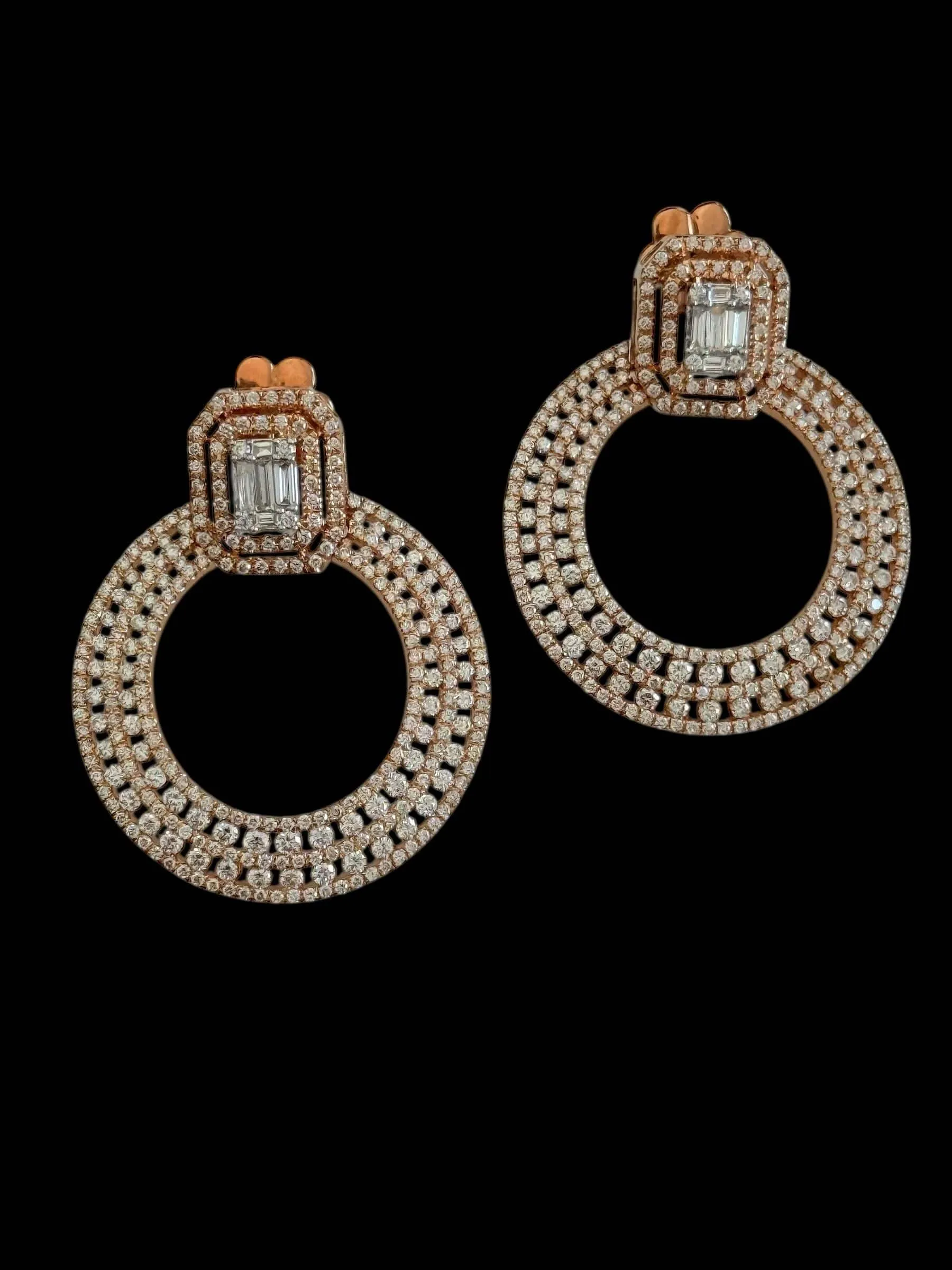 Boucles d'oreilles italiennes or rose, diamants sold by 58 Facettes product image thumbnail 4