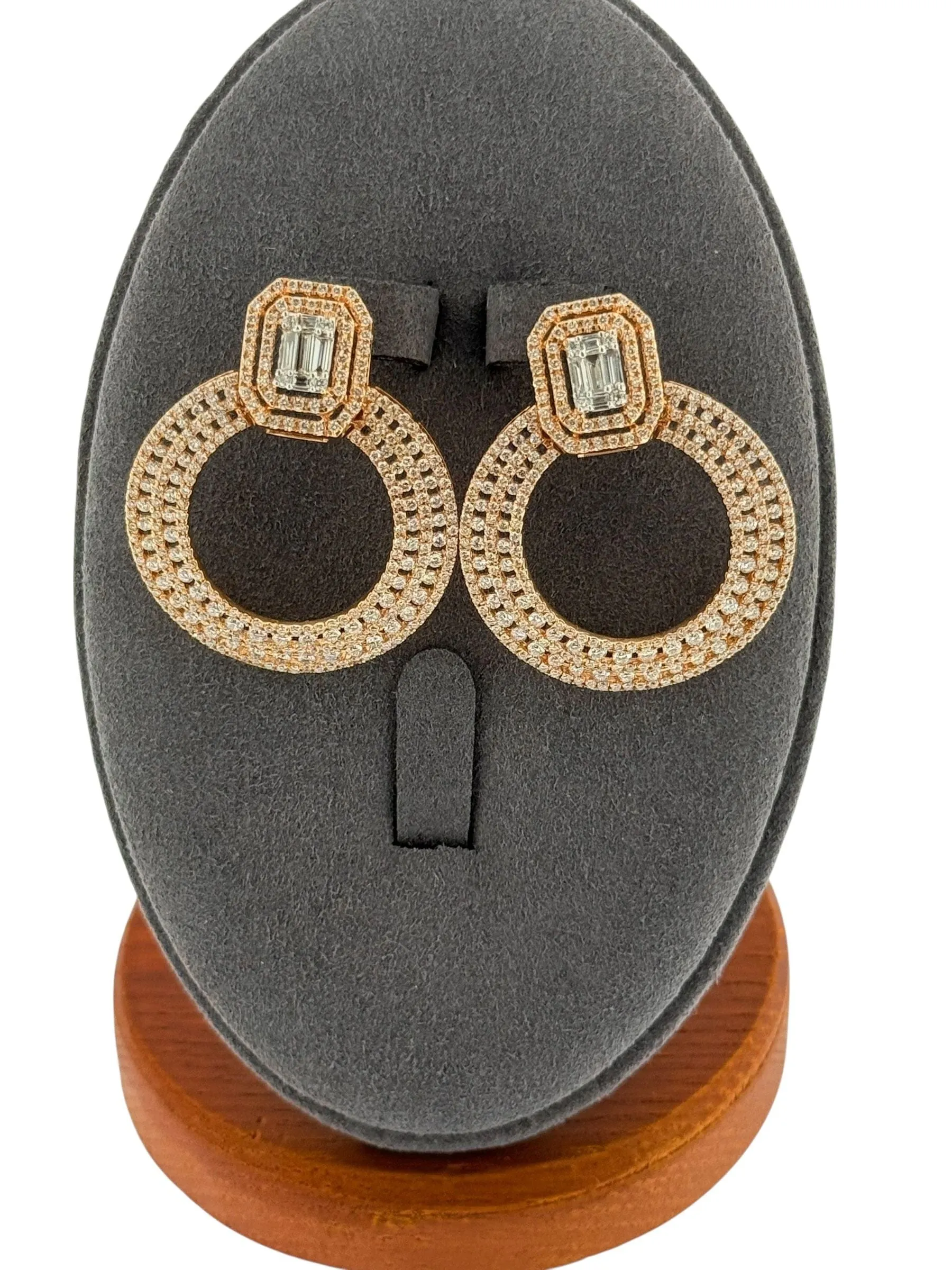 Boucles d'oreilles italiennes or rose, diamants sold by 58 Facettes product image thumbnail 5