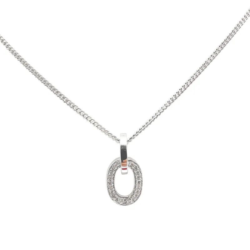 Collier or blanc diamants sold by 58 Facettes