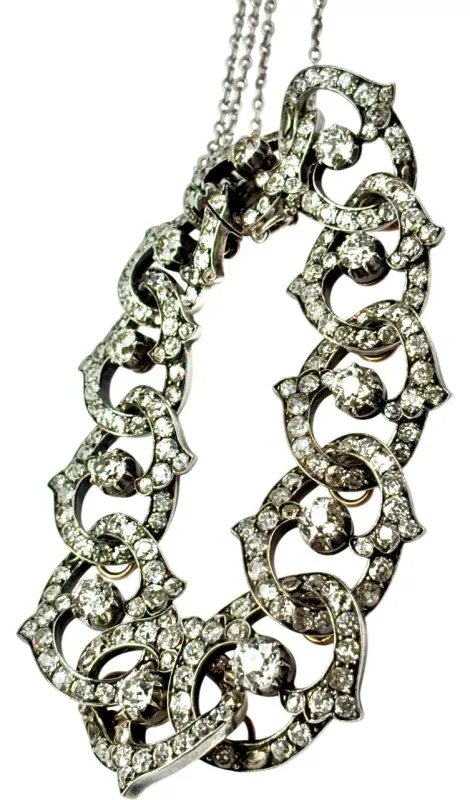 Bracelet Belle Époque yellow gold, silver, diamonds 23.10 karats – France, circa 1910–1920 sold by 58 Facettes
