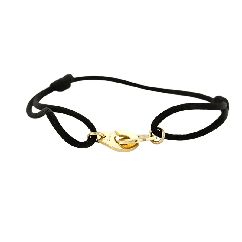 DINH VAN Menottes R10 - Bracelet sur cordon et menottes en or jaune sold by 58 Facettes