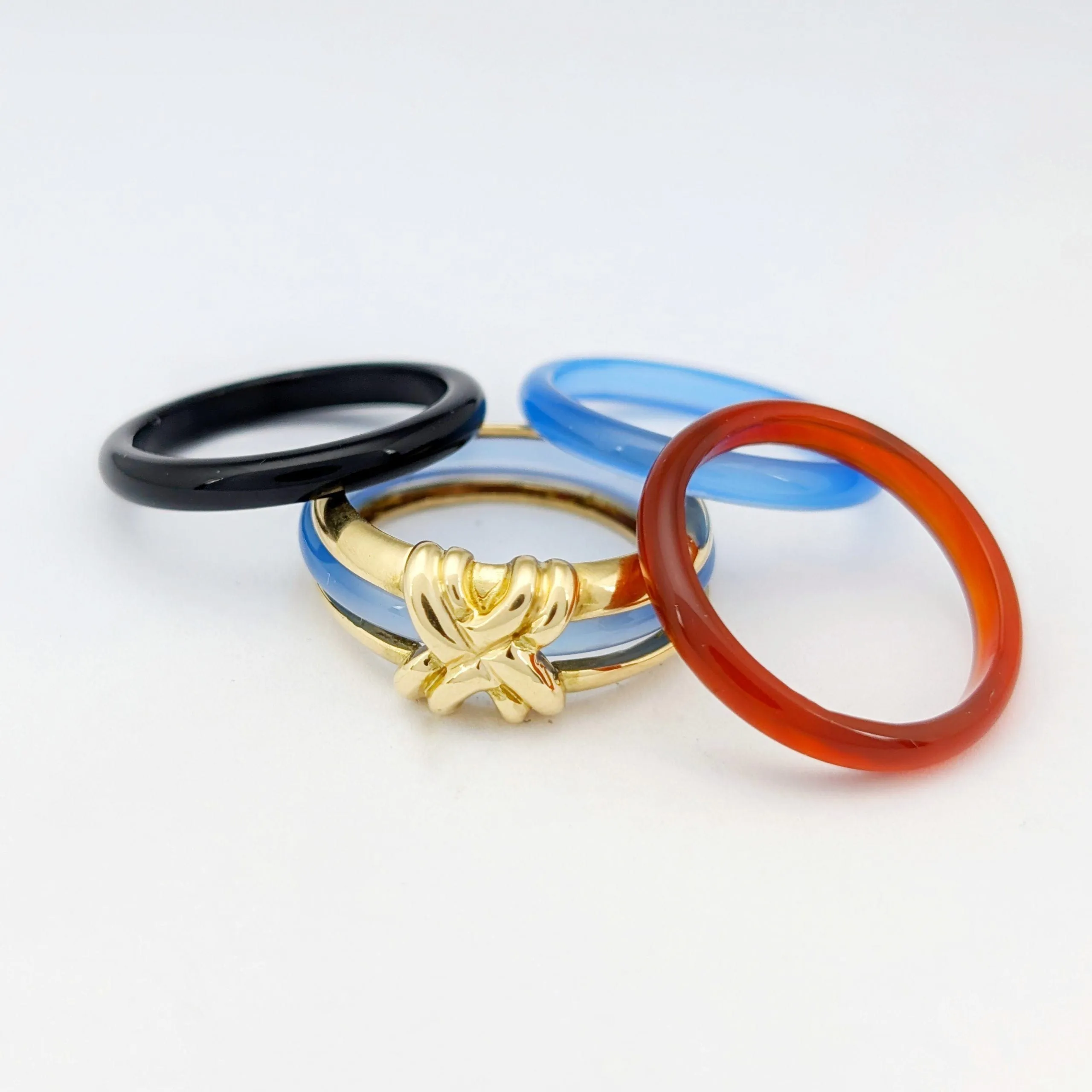 Bague modulable Sylvie Lambert en or jaune et résine multicolor sold by 58 Facettes product image thumbnail 4