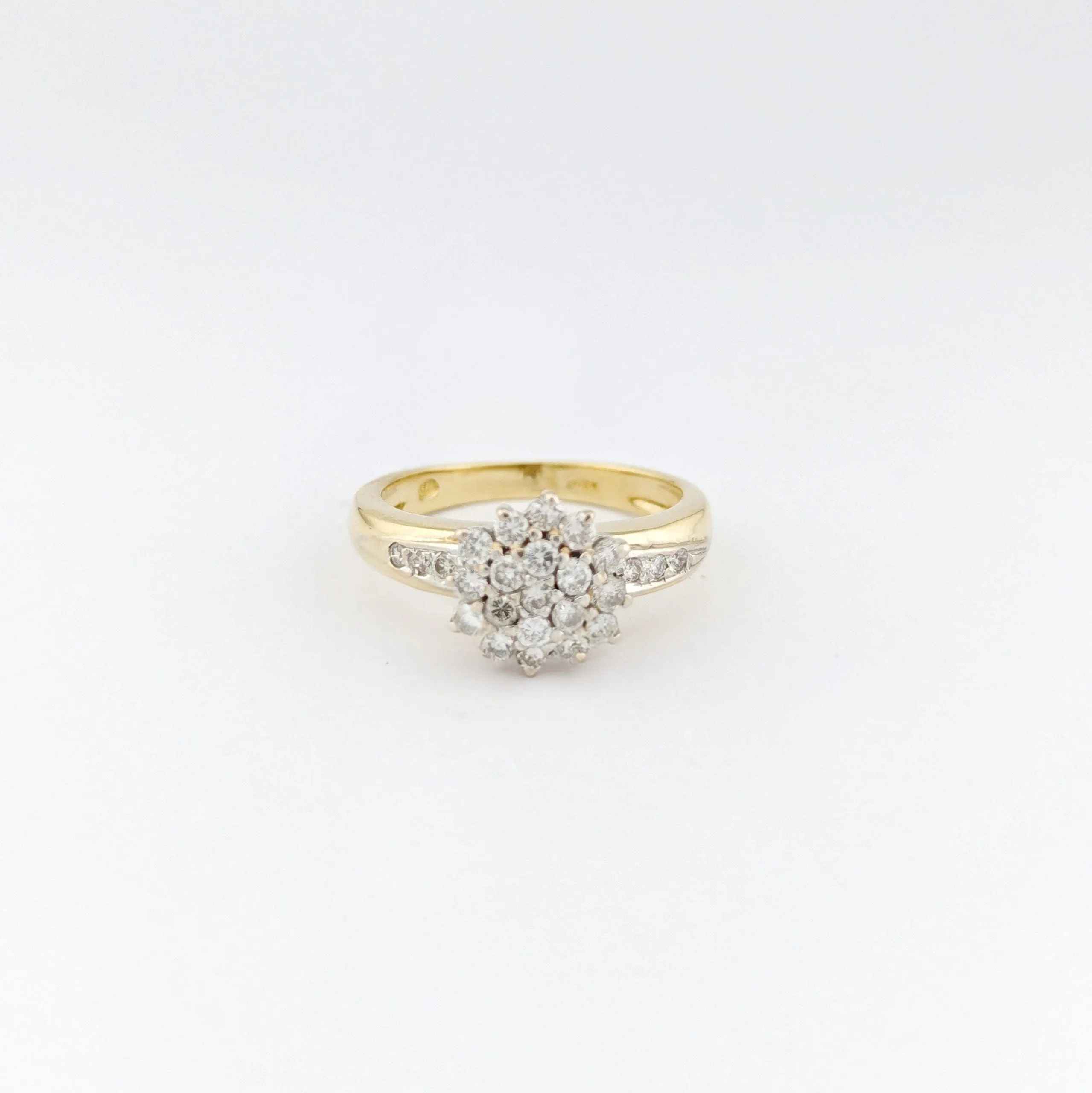 Bague motif floral en or jaune 18 carats et diamants sold by 58 Facettes product image thumbnail 4