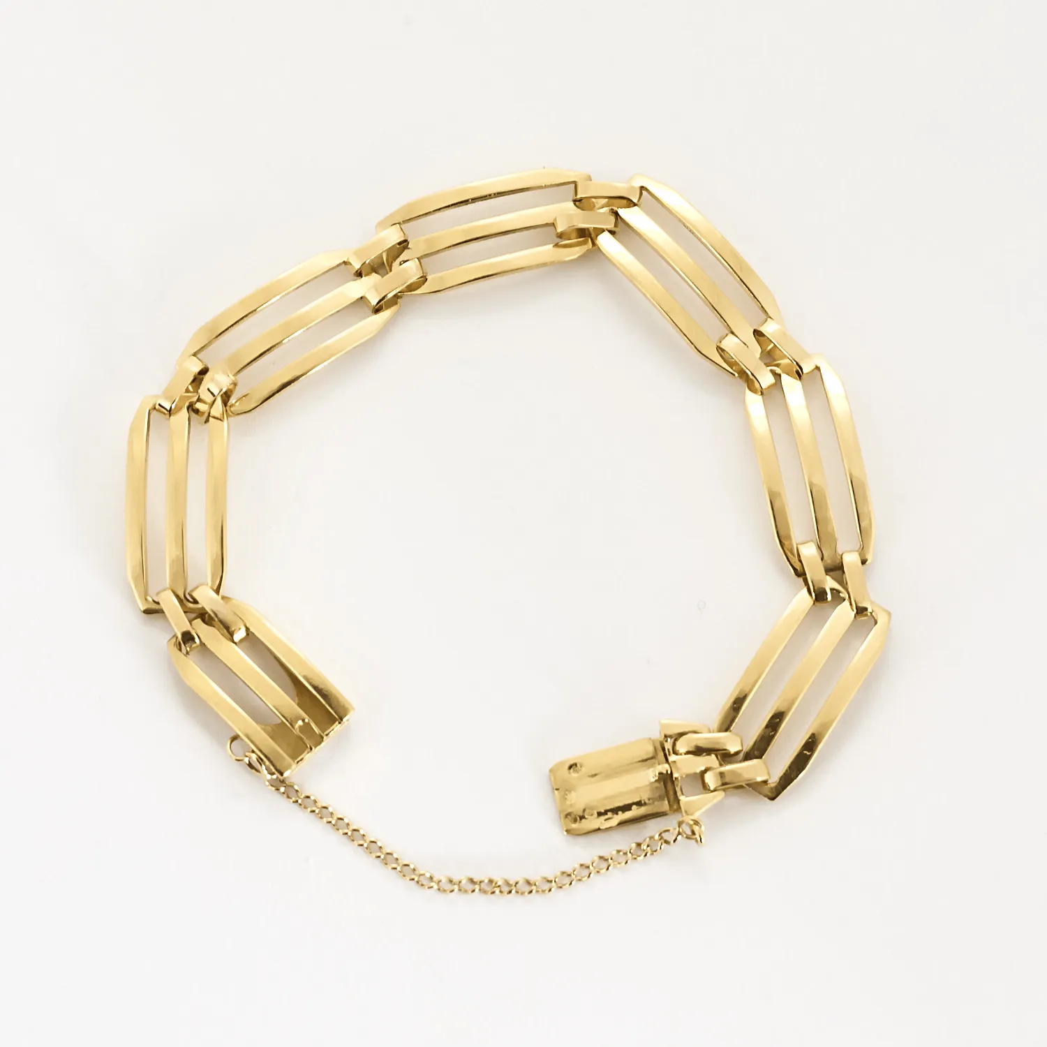 Bracelet en or jaune à maille géométrique sold by 58 Facettes product image thumbnail 4