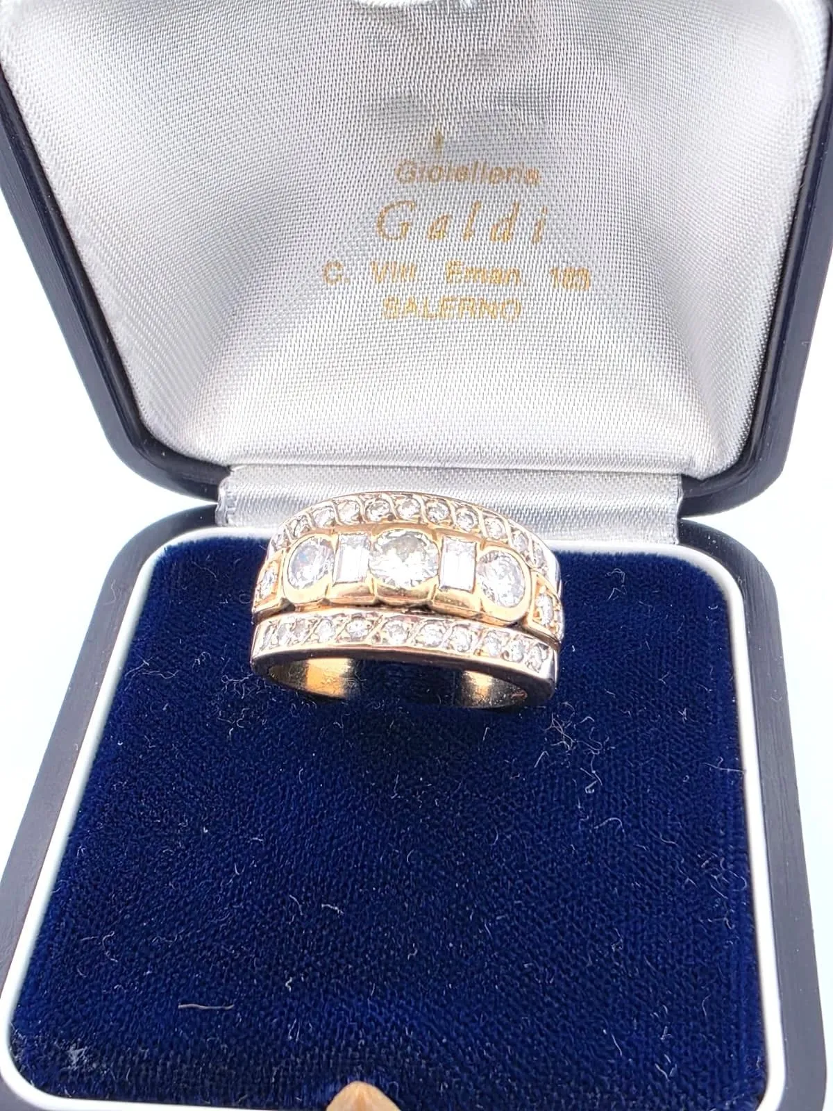 Bague en or jaune 18 carats avec diamants sold by 58 Facettes product image thumbnail 3