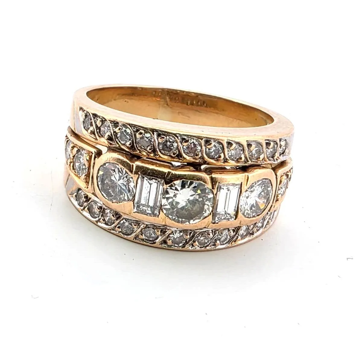 Bague en or jaune 18 carats avec diamants sold by 58 Facettes product image thumbnail 4