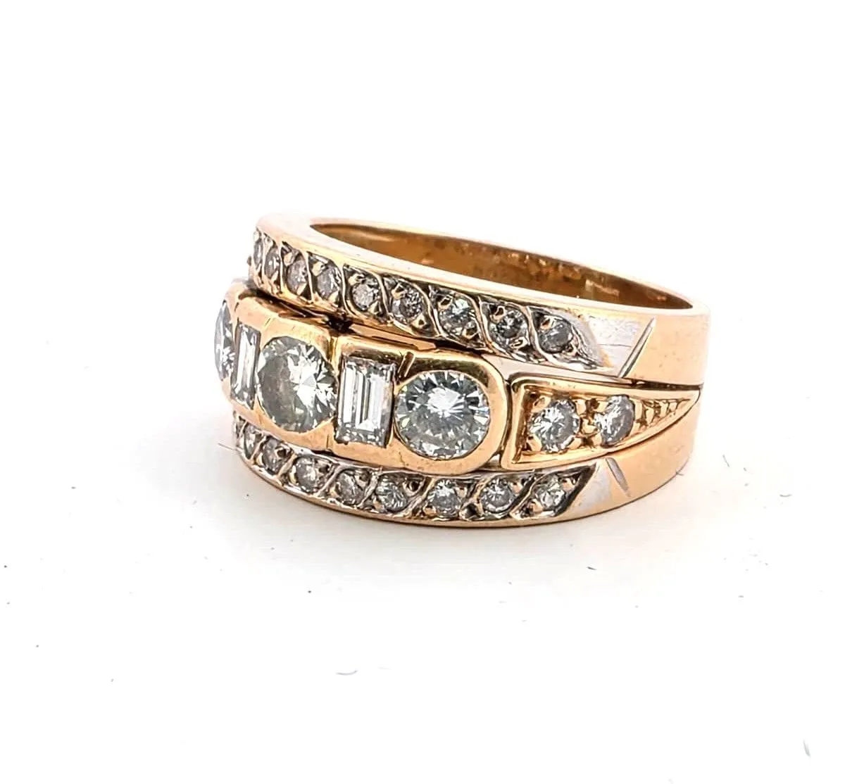 Bague en or jaune 18 carats avec diamants sold by 58 Facettes product image thumbnail 5