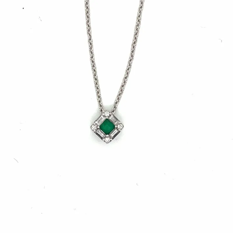 Collier Emeraude Diamants Or Blanc sold by 58 Facettes