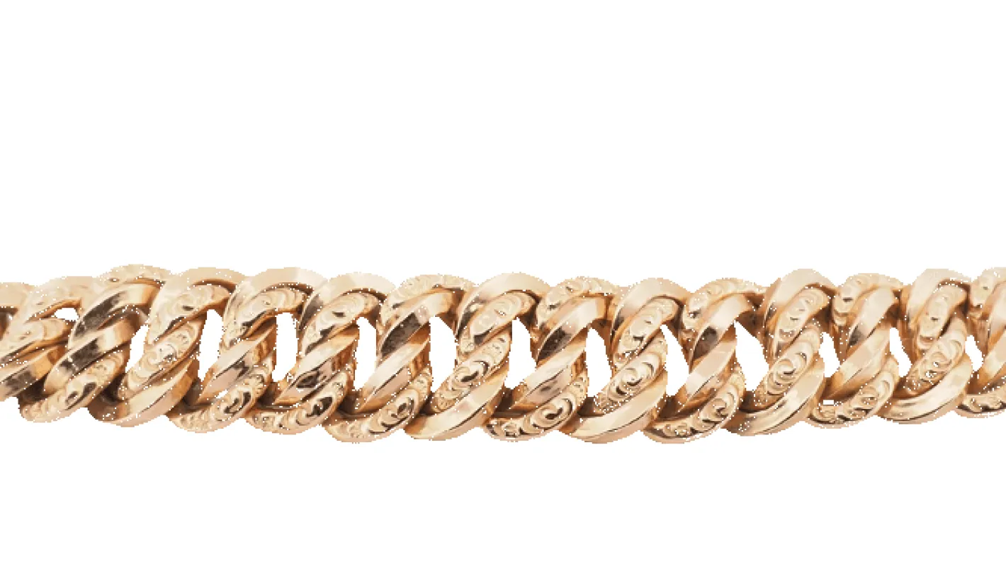 Bracelet vintage maille américaine en or rose sold by 58 Facettes