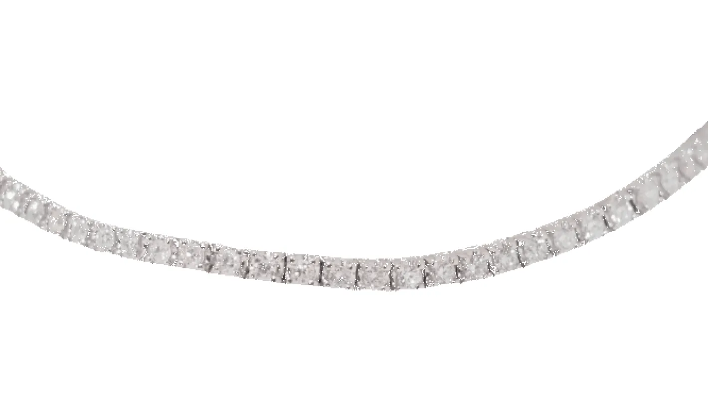 Bracelet rivière en or blanc et diamants 1ct sold by 58 Facettes