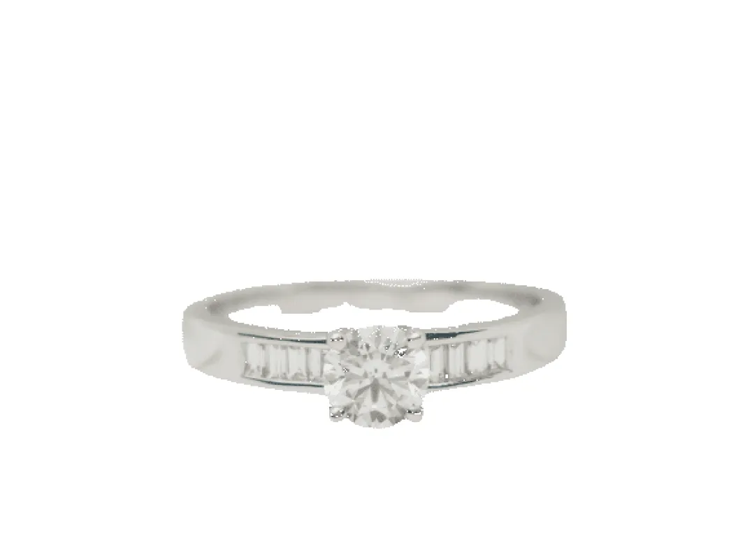 Solitaire en or blanc et diamant rond de 0,52 ct sold by 58 Facettes