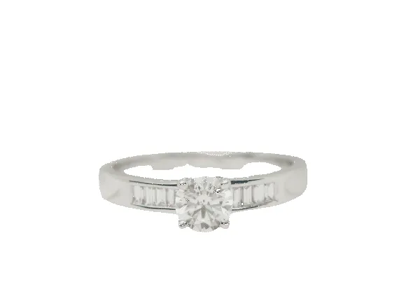 Solitaire en or blanc et diamant rond de 0,52 ct sold by 58 Facettes