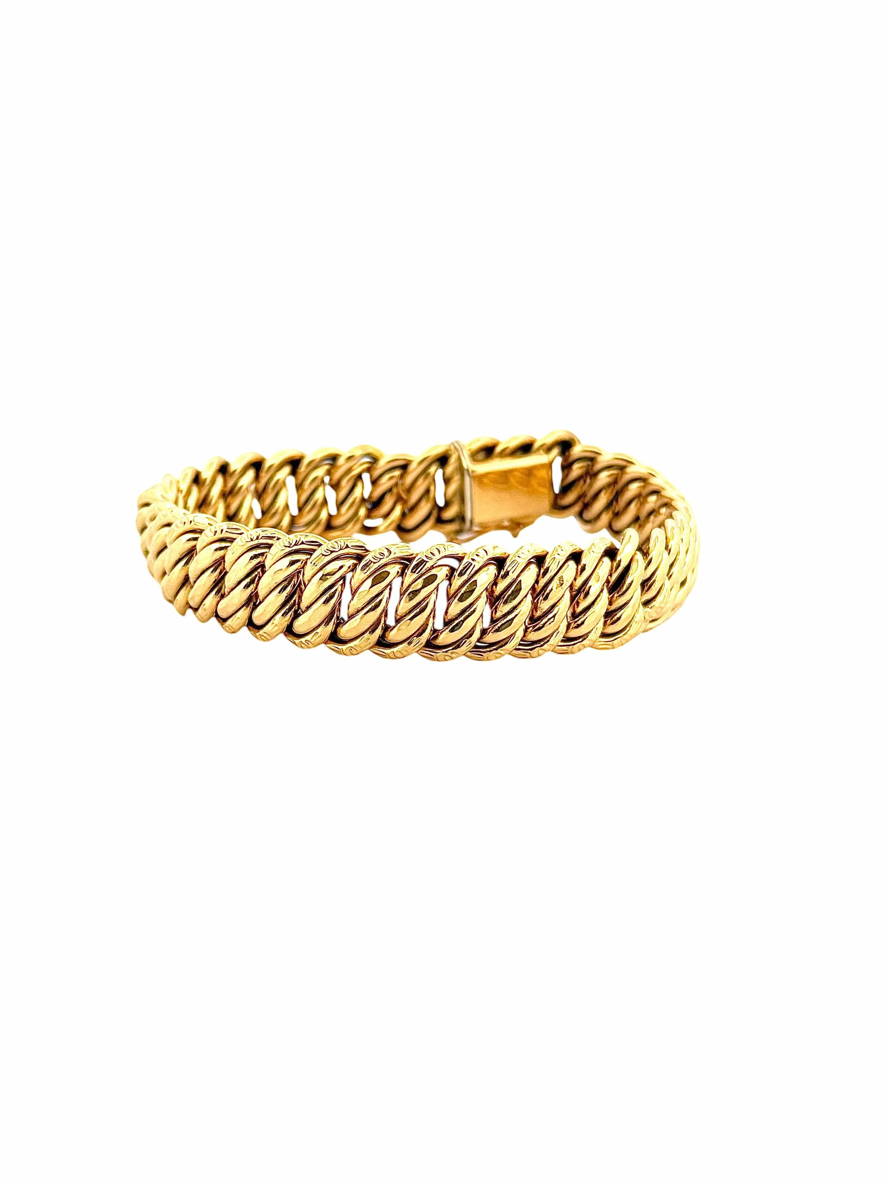 Bracelet maille américaine en or jaune 18 carats sold by 58 Facettes product image thumbnail 4