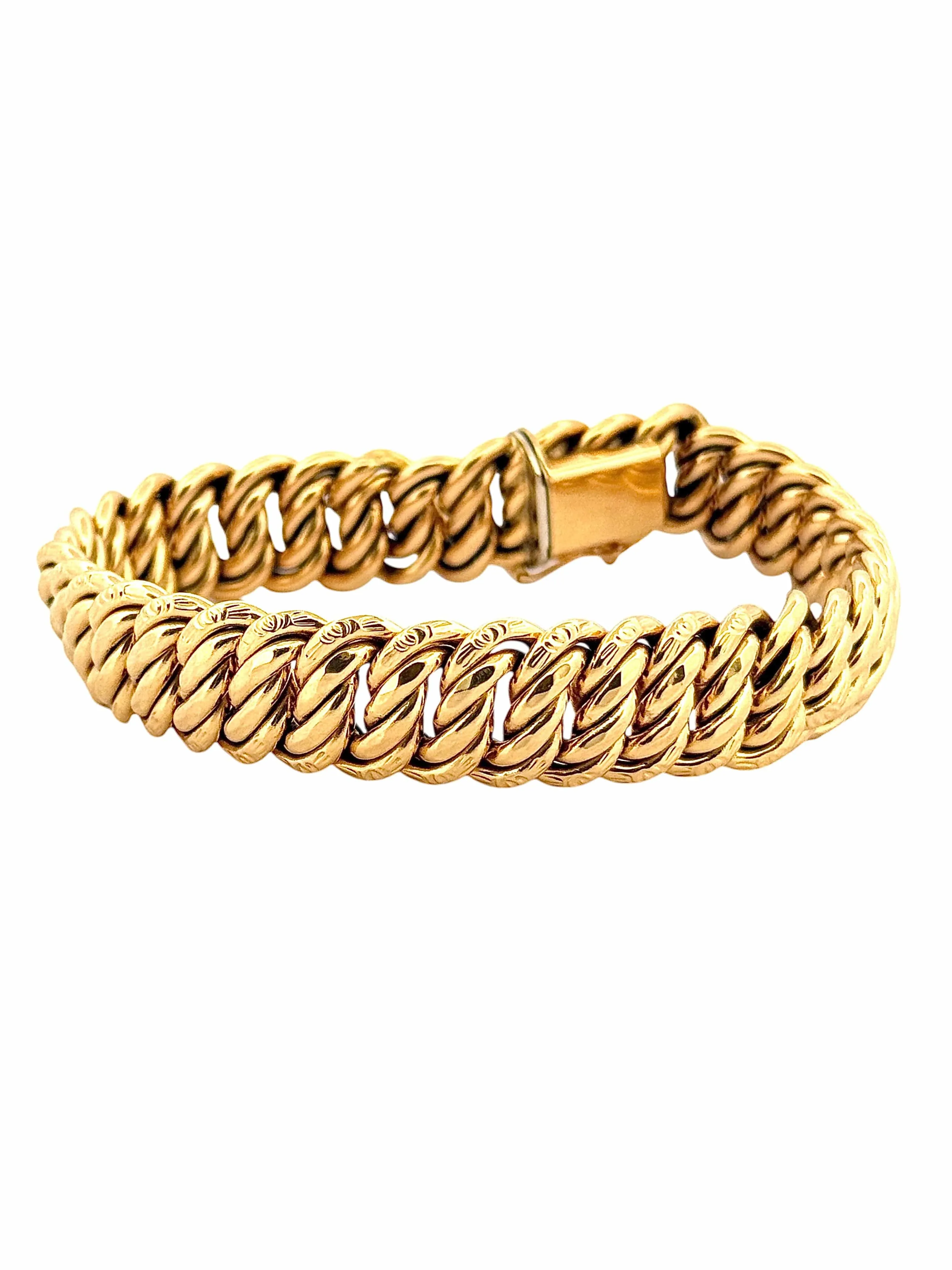 Bracelet maille américaine en or jaune 18 carats sold by 58 Facettes product image thumbnail 5