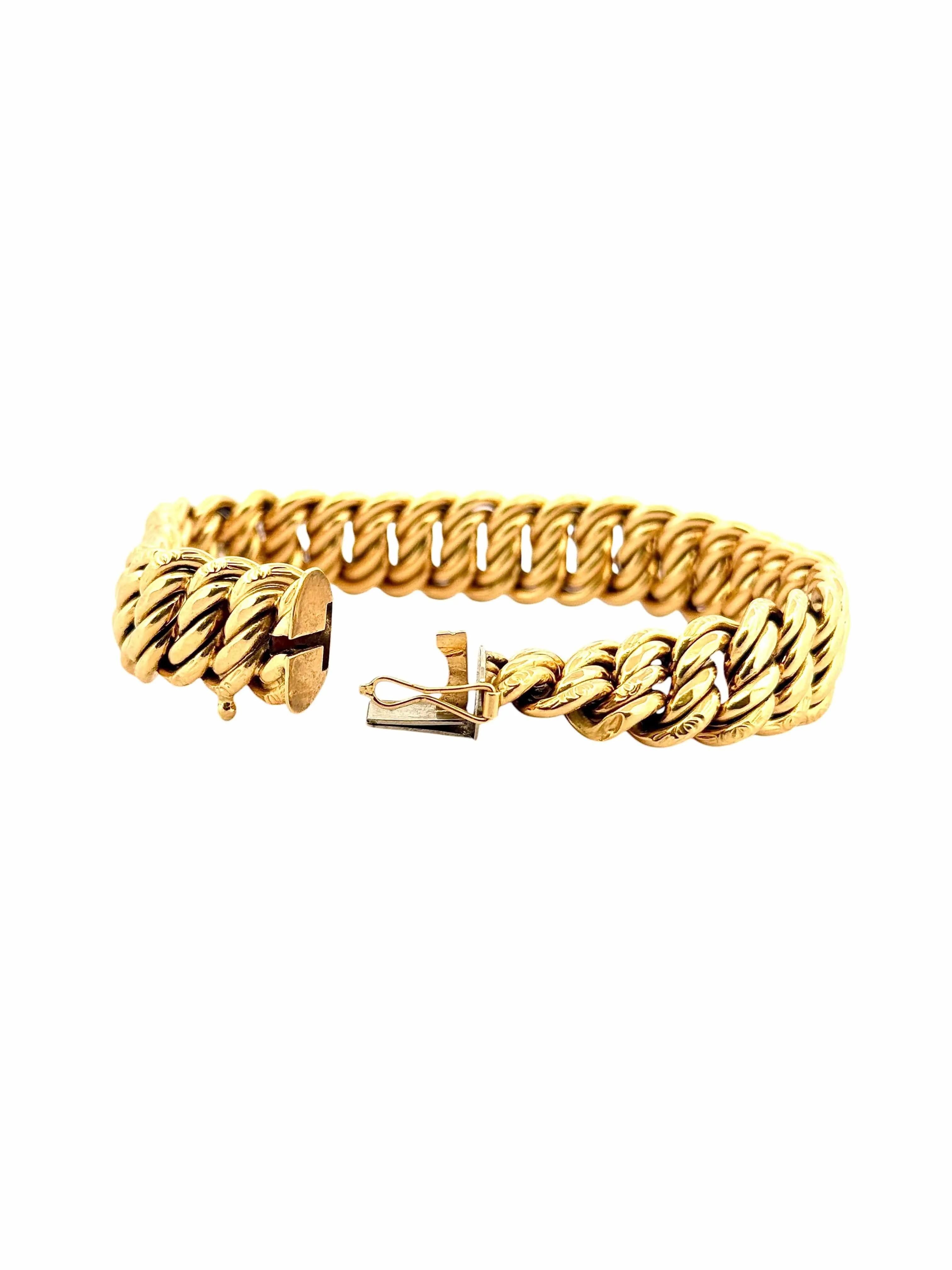 Bracelet maille américaine en or jaune 18 carats sold by 58 Facettes product image thumbnail 3