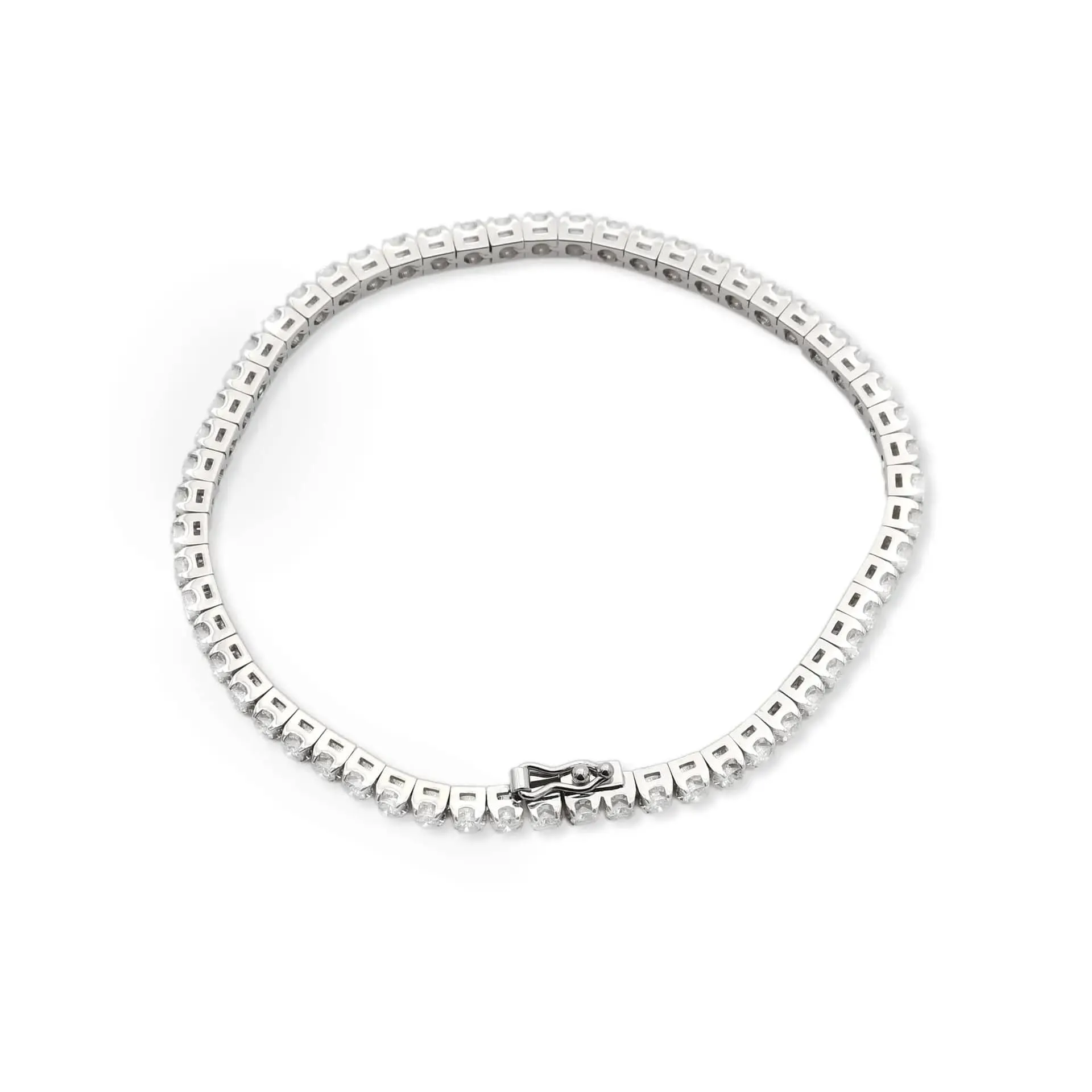 Bracelet de tennis en or blanc 2,96 ct sold by 58 Facettes product image thumbnail 2