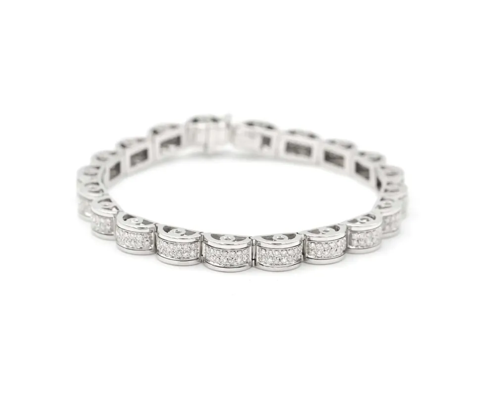 Bracelet de tennis en or blanc 2,80 ct sold by 58 Facettes