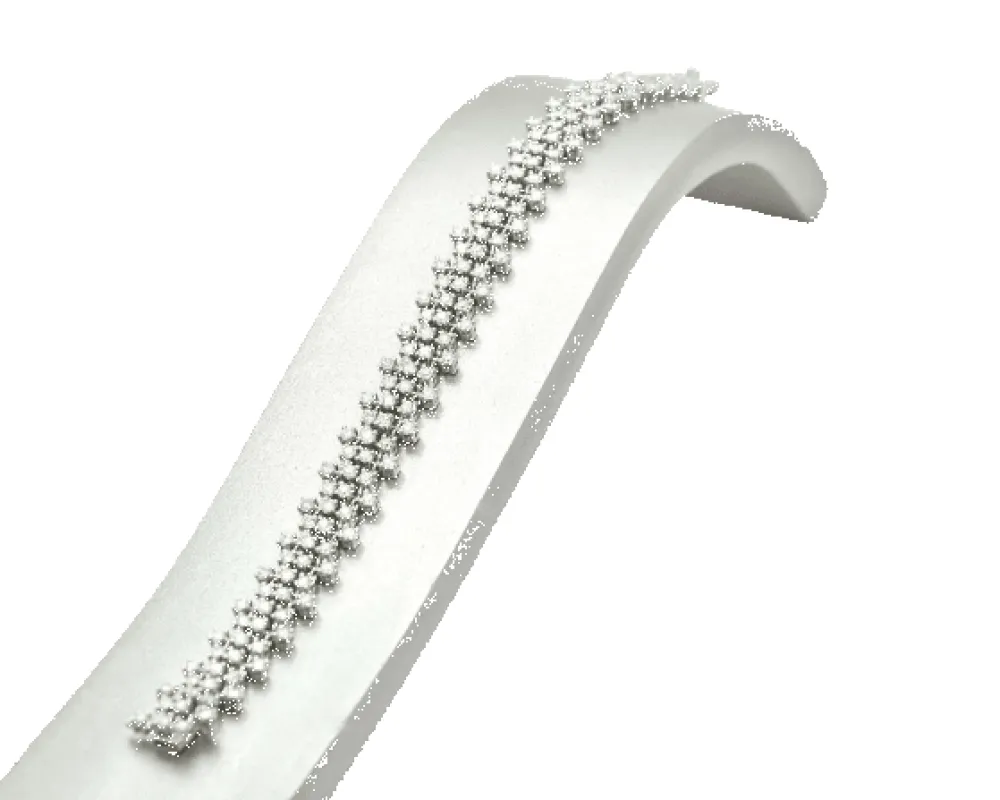 Bracelet en or blanc Giorgio Visconti serti de diamants de 5,20 ct sold by 58 Facettes