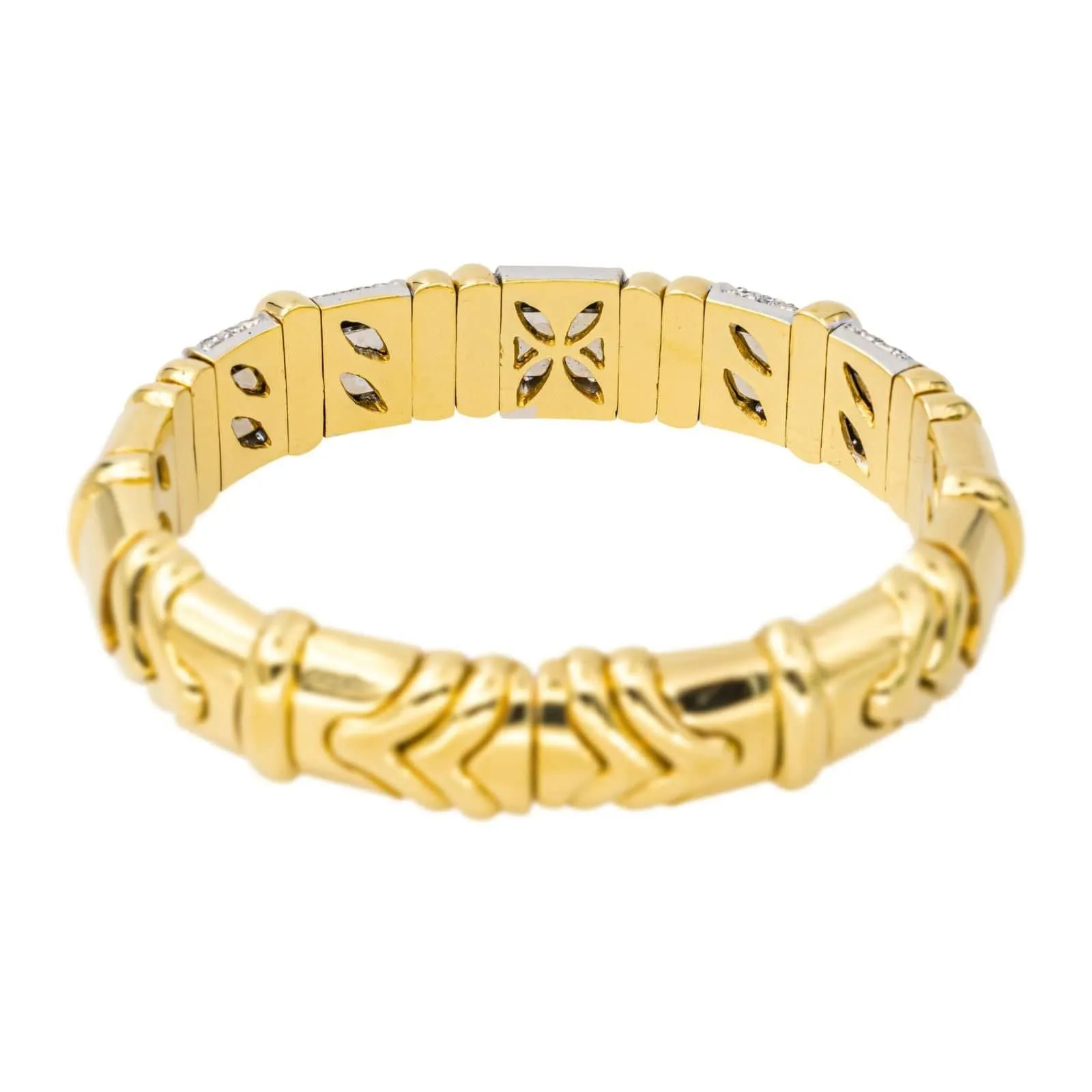 Bracelet Jonc Or jaune, Or blanc Diamant sold by 58 Facettes product image thumbnail 5