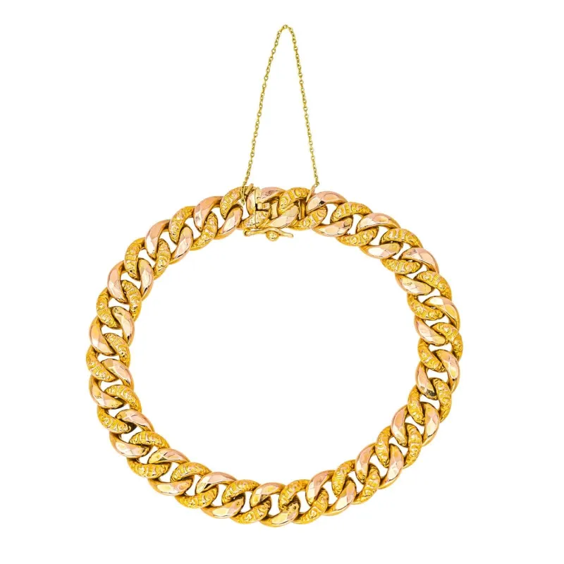 Bracelet Maille Gourmette  Or rose sold by 58 Facettes