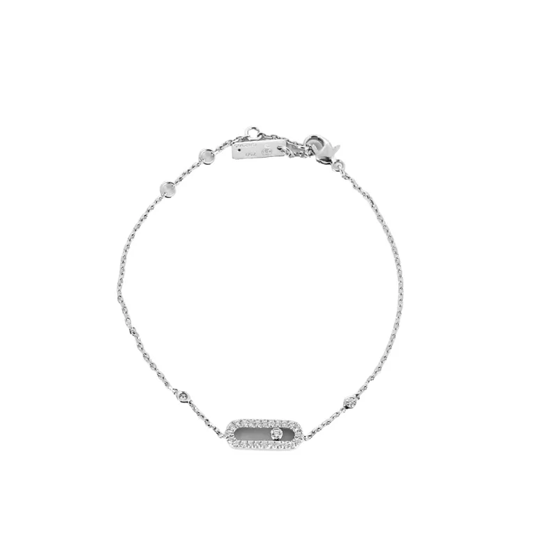 MESSIKA - Bracelet pavé Move Uno en or gris et diamants sold by 58 Facettes