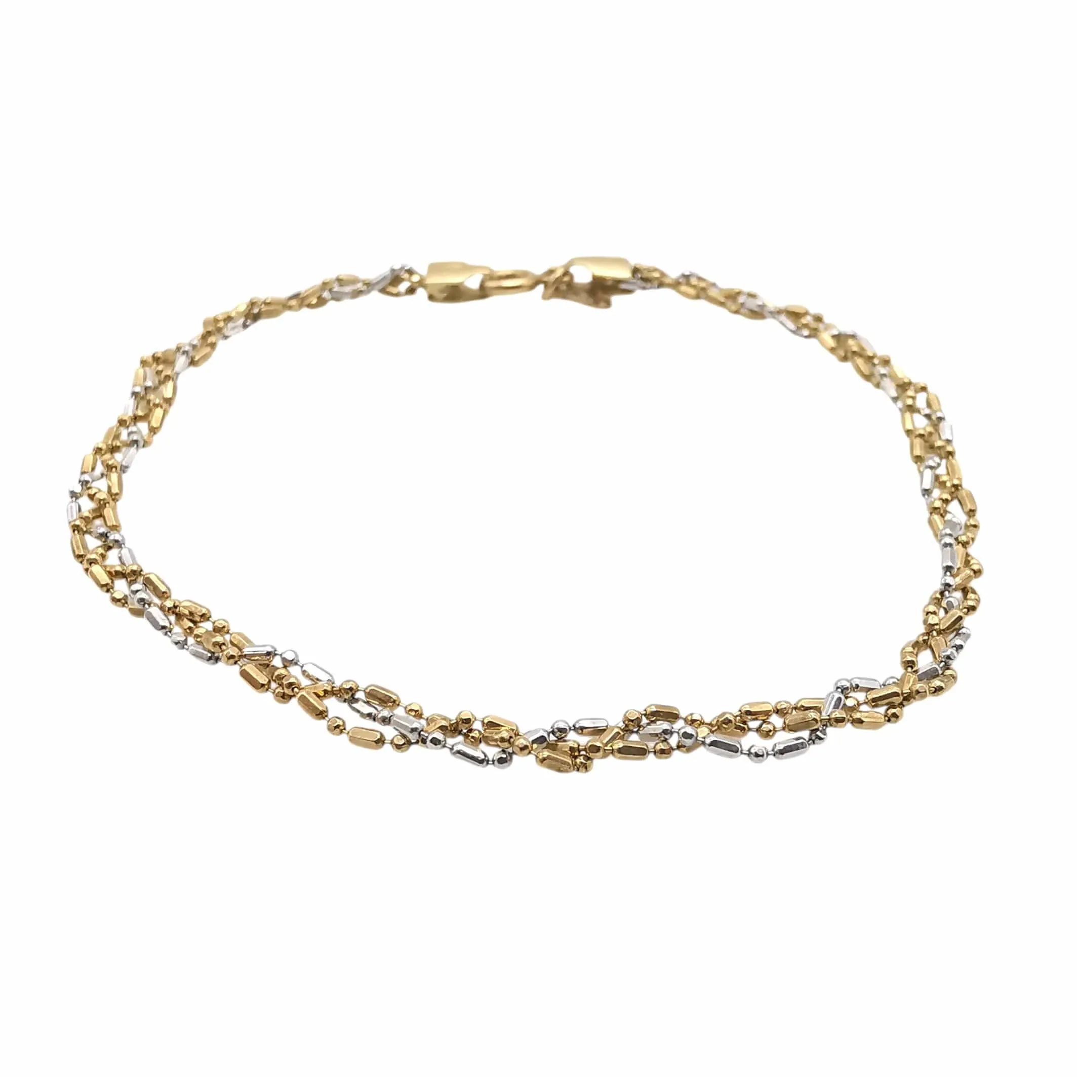 Bracelet en or jaune et blanc sold by 58 Facettes