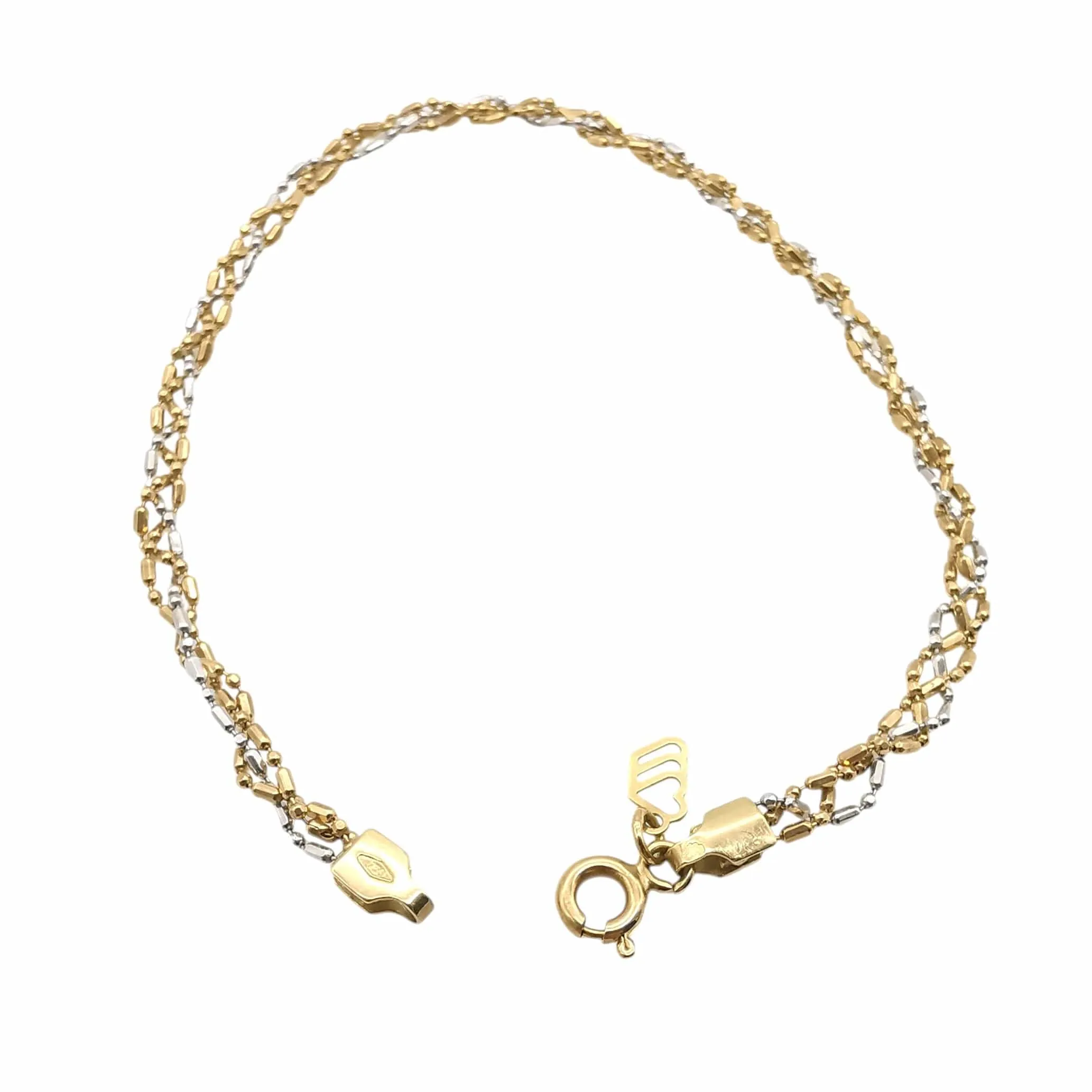 Bracelet en or jaune et blanc sold by 58 Facettes product image thumbnail 3