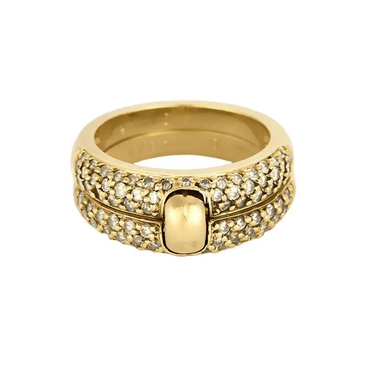 A. ROUVRE - Bague double anneaux en or jaune et diamants sold by 58 Facettes
