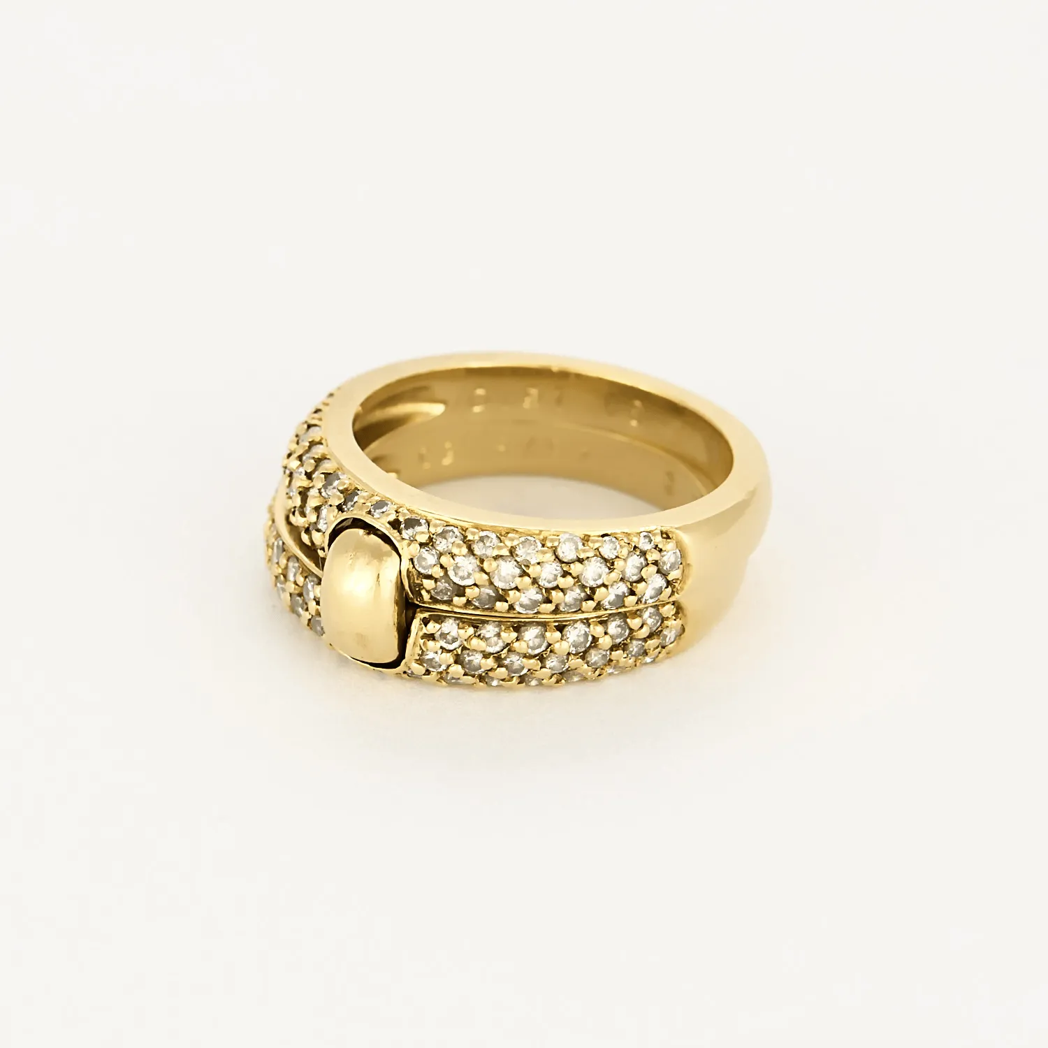 A. ROUVRE - Bague double anneaux en or jaune et diamants sold by 58 Facettes product image thumbnail 3