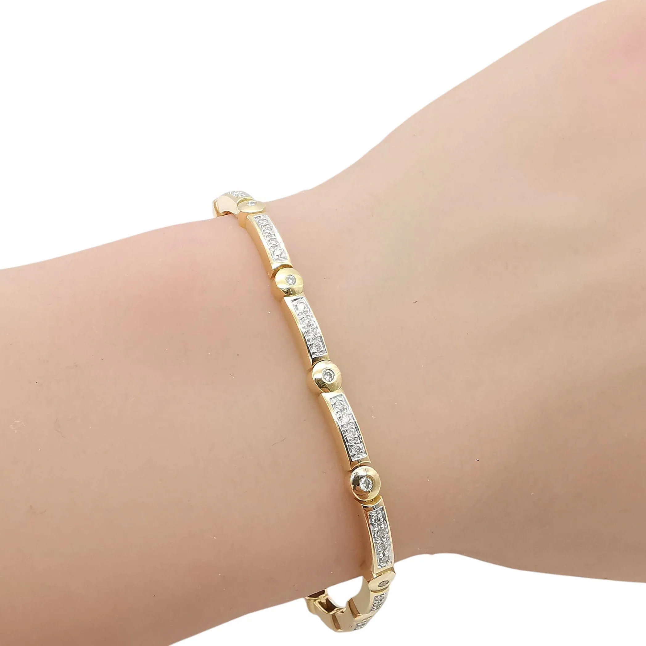 Bracelet or jaune & diamants sold by 58 Facettes product image thumbnail 2