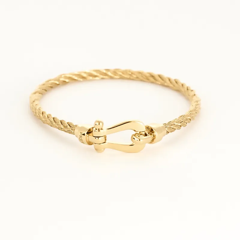 Fred - Force 10 - Mini modèle - Bracelet en or jaune et acier doré. sold by 58 Facettes