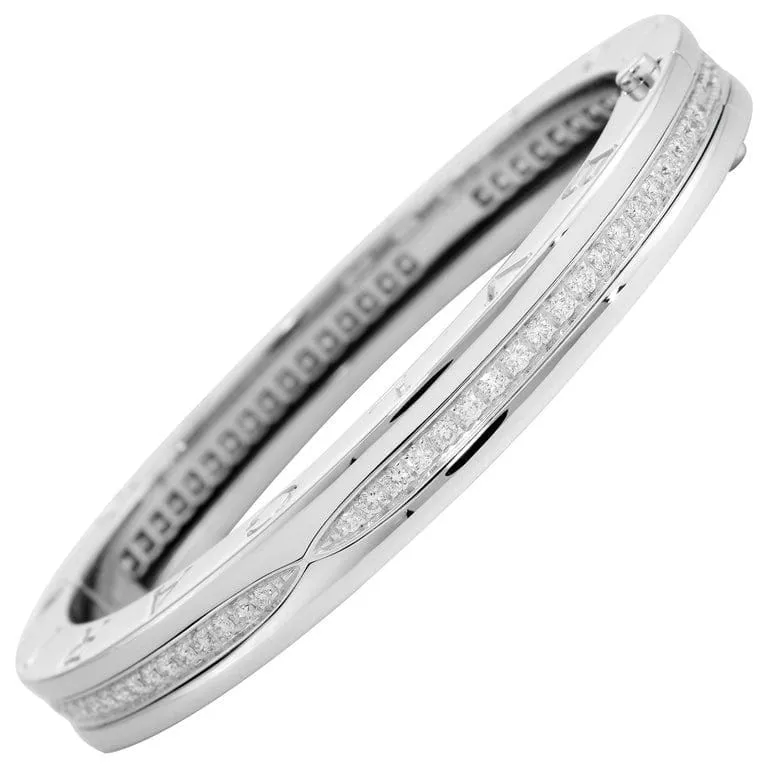 Bvlgari B.Zero1 - Bracelet jonc en or blanc 18k et diamants sold by 58 Facettes