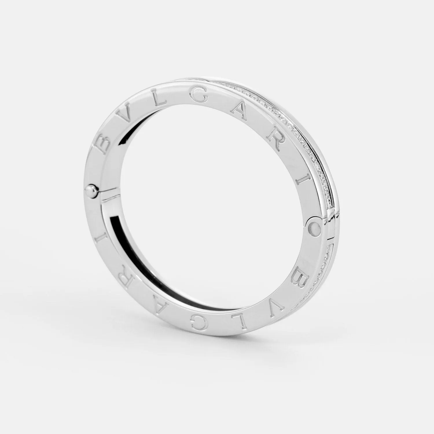 Bvlgari B.Zero1 - Bracelet jonc en or blanc 18k et diamants sold by 58 Facettes product image thumbnail 5