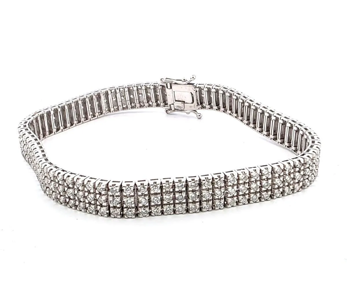 Bracelet en or blanc massif serti de diamants sold by 58 Facettes product image thumbnail 2